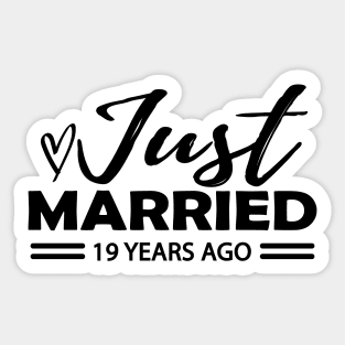 19th Wedding Anniversary - 19 years anniversary Sticker